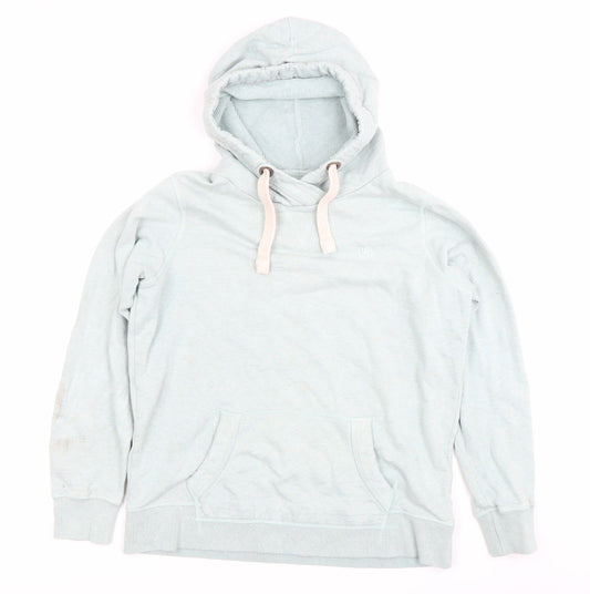 Fat Face Women Blue Pullover Hoodie Size 12 Cotton Blend