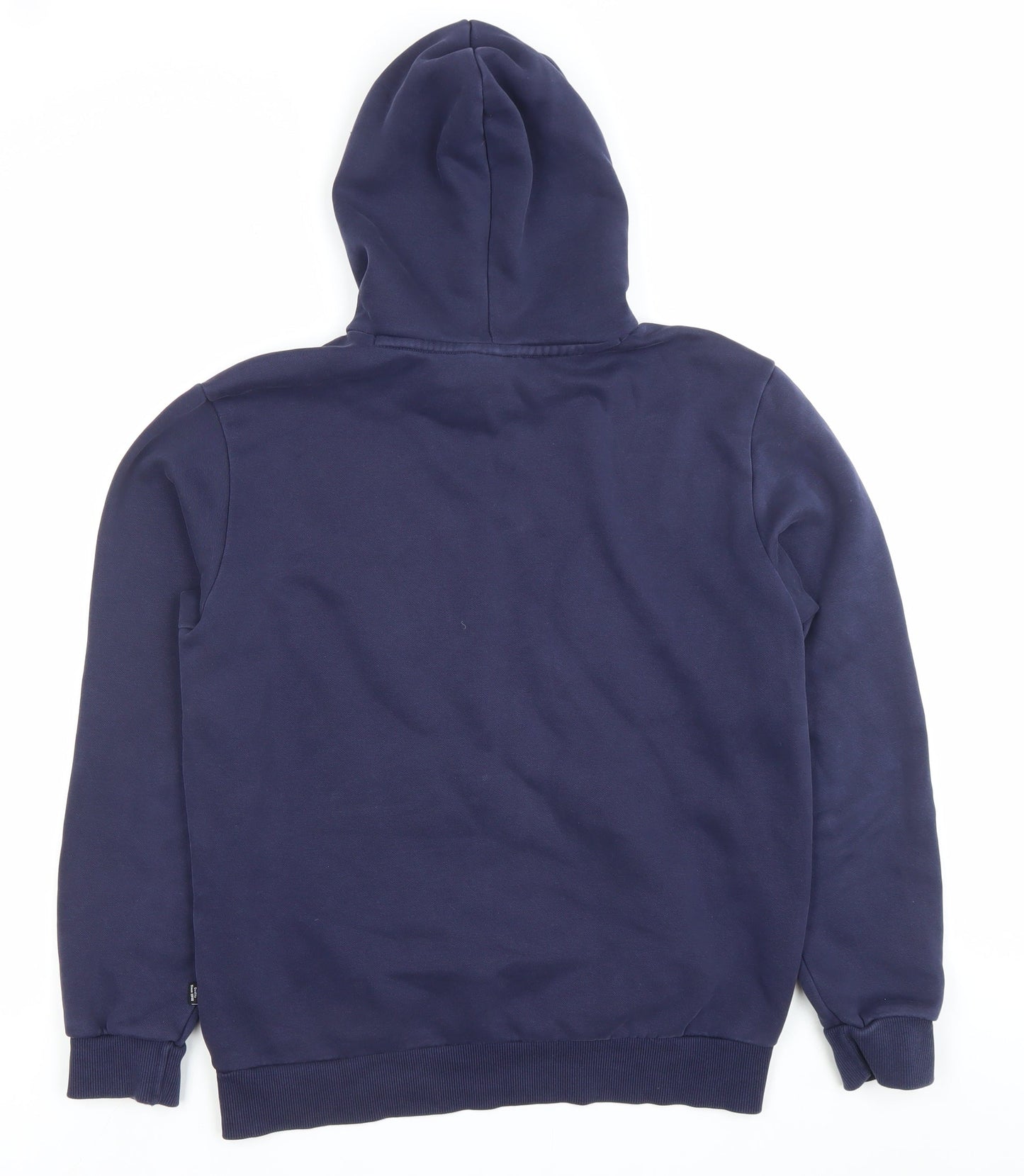 Puma Men's Blue Small Pullover Hoodie Sweatshirt Logo Fleece