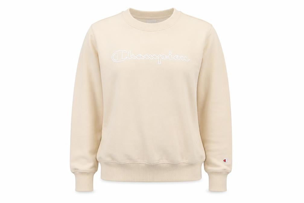 Womens UK M Regular Champion Beige Pullover Sweatshirt