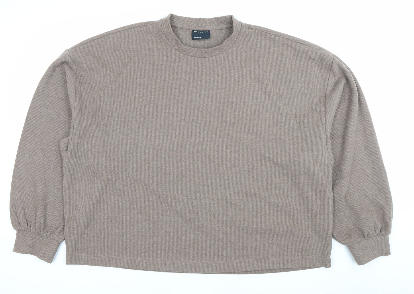 ASOS Design Men’s Brown M Pullover Sweatshirt Cotton Blend