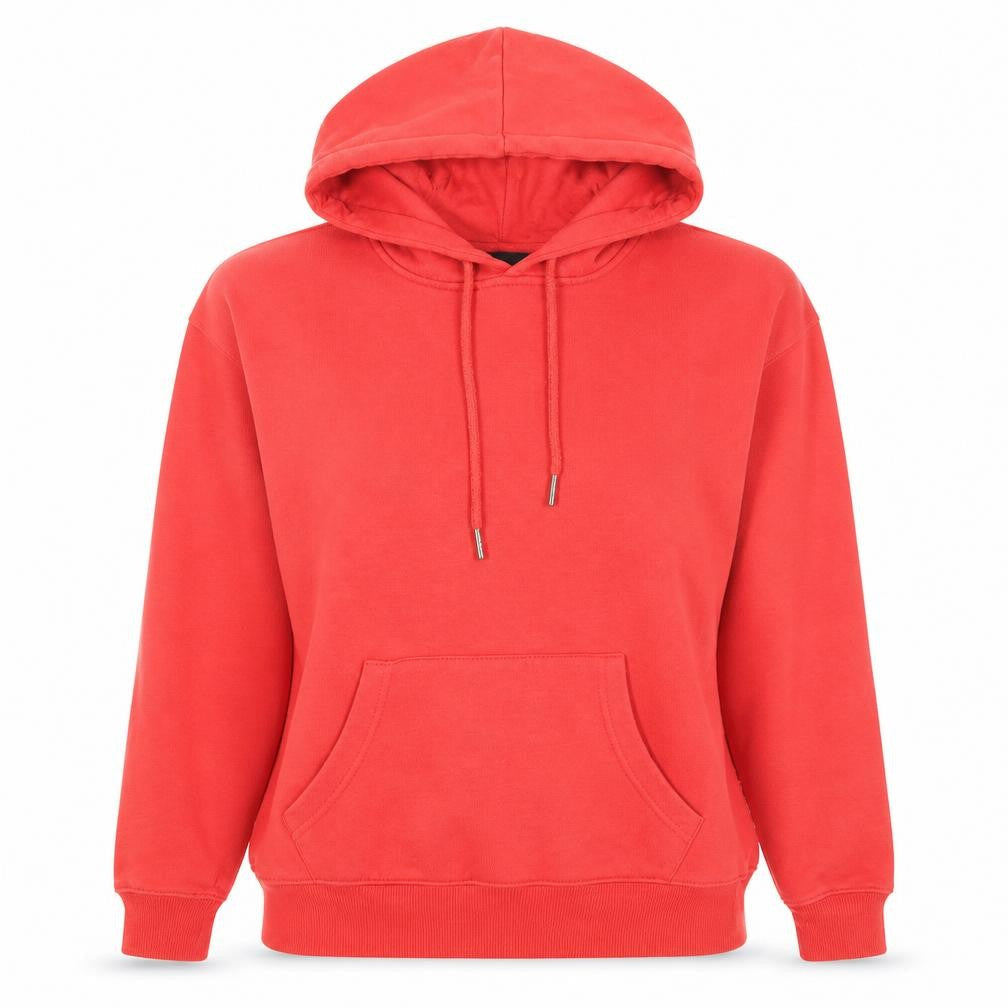 New Look Womens Red Pullover Hoodie Size 6 Cotton Blend