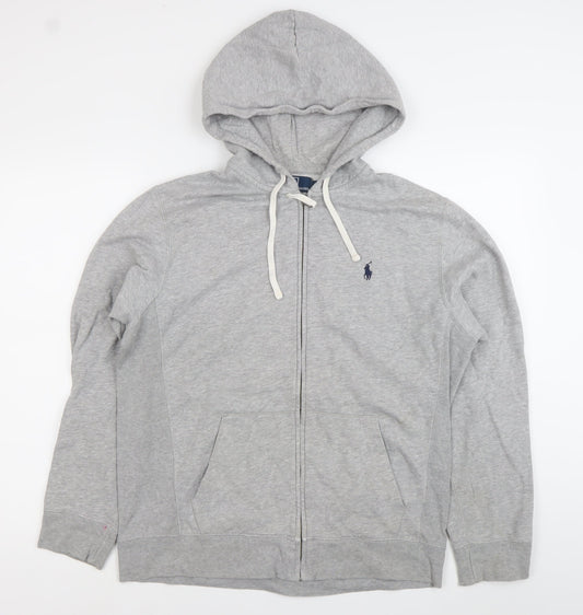 Polo Ralph Lauren Men’s Grey Full Zip Hoodie Size M Regular Fit