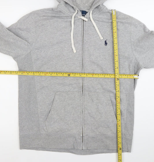 Polo Ralph Lauren Men’s Grey Full Zip Hoodie Size M Regular Fit