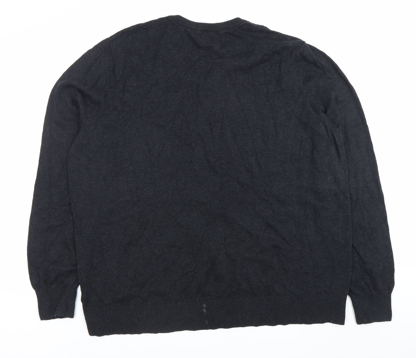 Merona Women’s Black 2XL Pullover Jumper V-Neck Cotton Blend