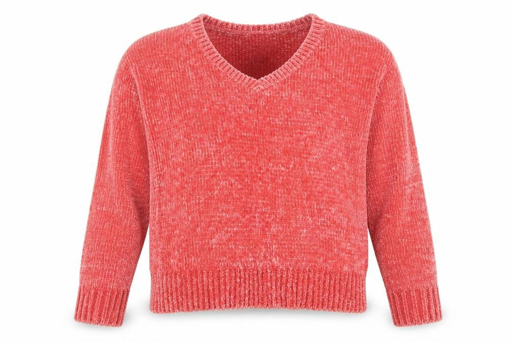 Gap Womens Red Petite Small V-Neck Pullover Jumper Polyester Knit
