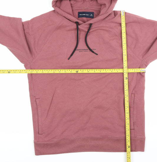 Abercrombie & Fitch Men’s Pink Pullover Hoodie Size M Cotton Blend