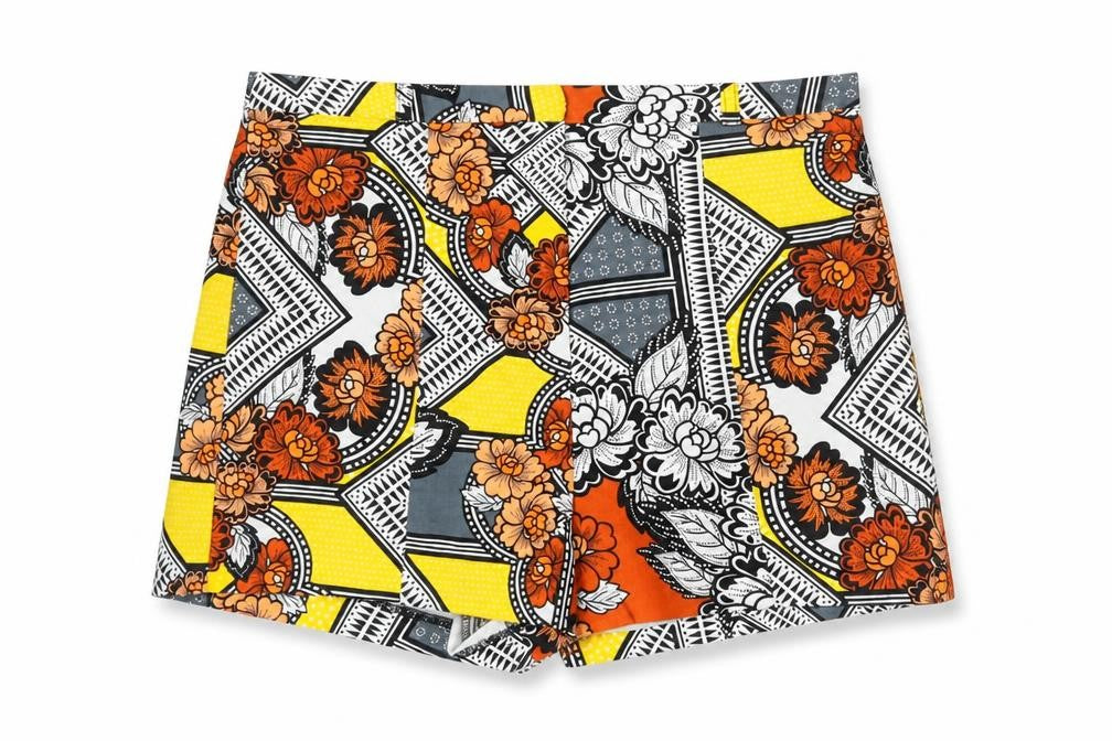 River Island Women’s Multicoloured Floral Pleated Chino Shorts Size 10