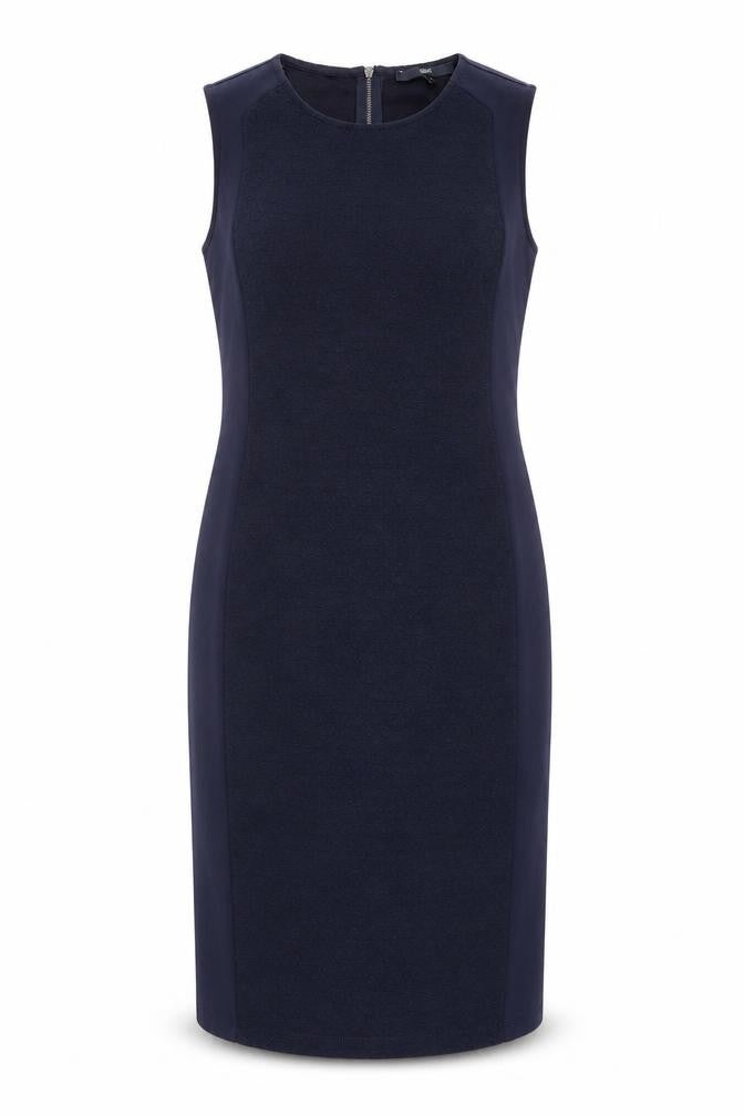 Next Women's Blue Sheath Dress UK 10 Sleeveless Knee Length Workwear