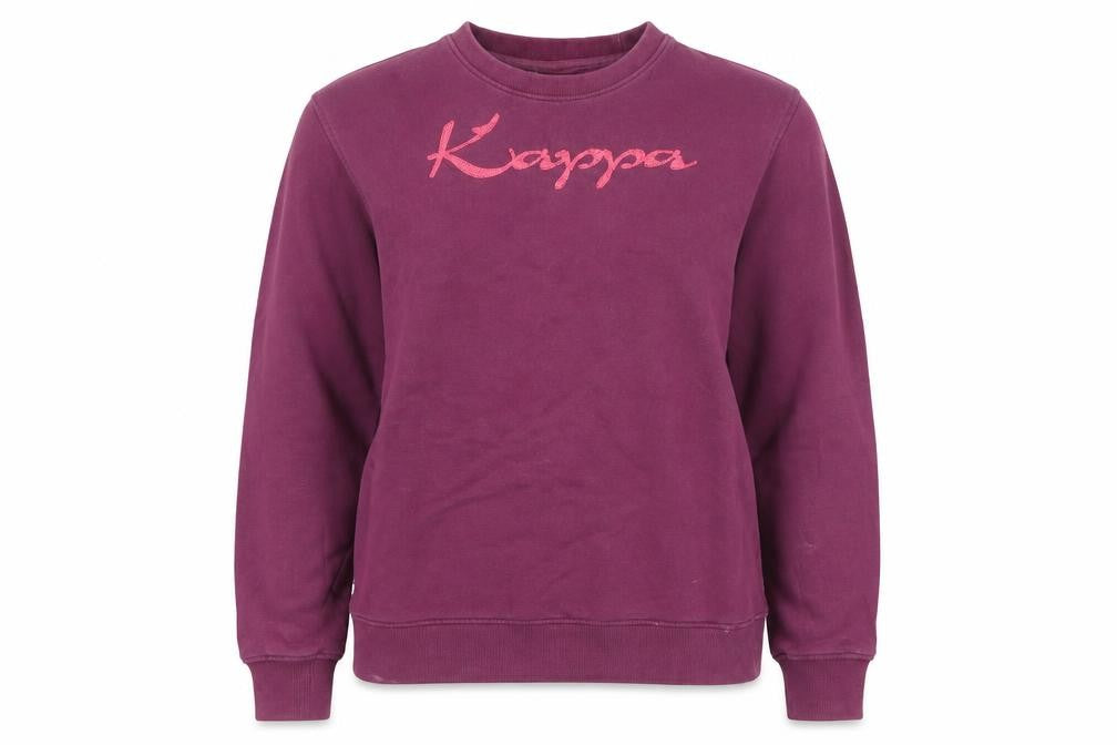 Womens UK S Regular Kappa Purple Pullover Sweatshirt