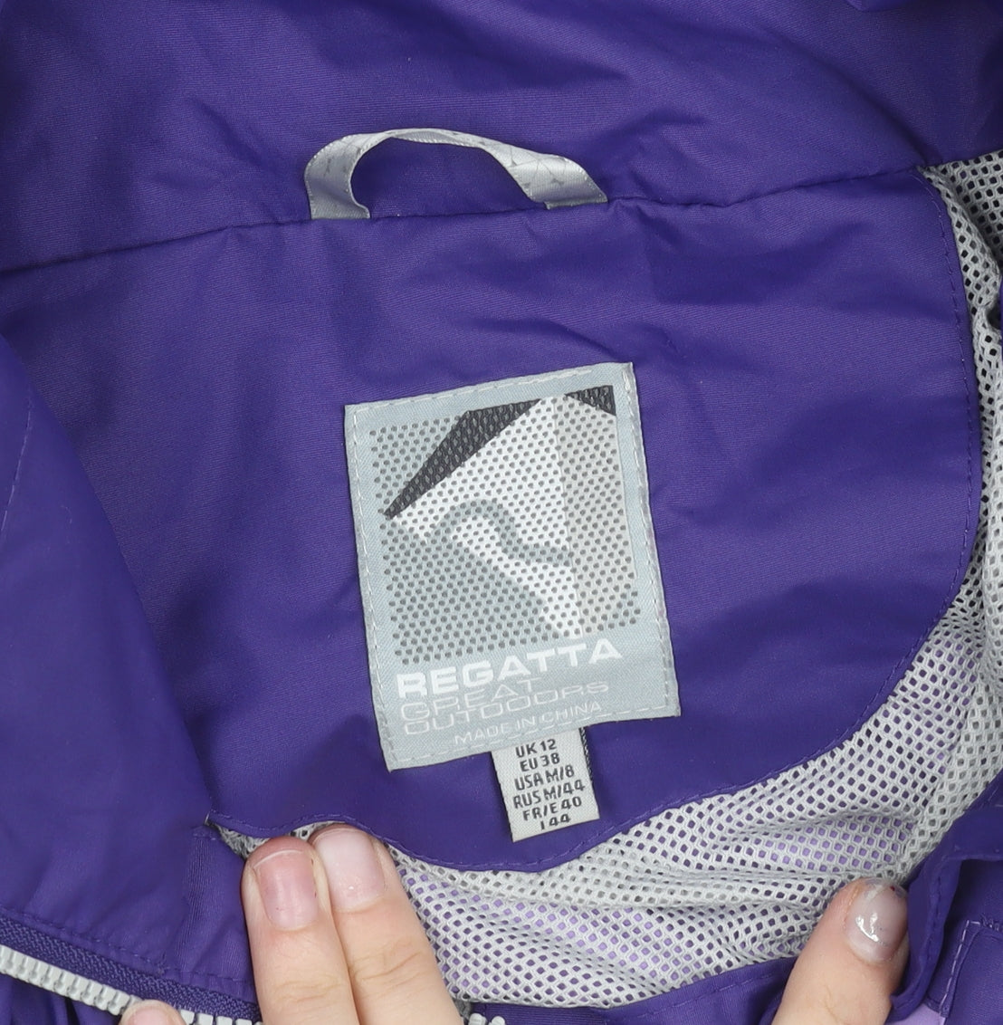 Regatta Womens Purple Waterproof Rain Coat Jacket Size 12 UK Outdoor Hooded