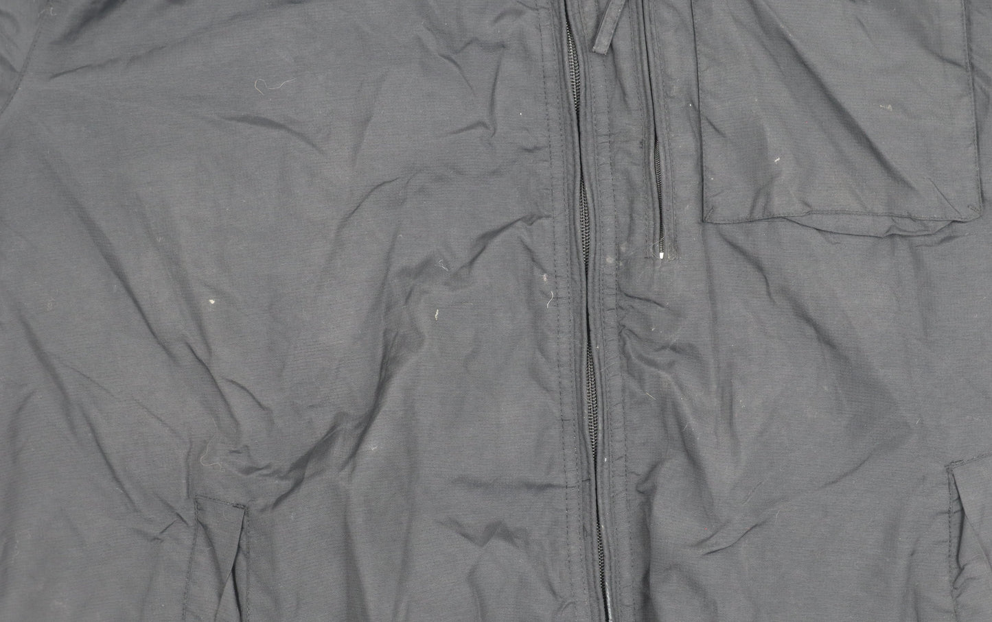 Easy Men’s Black XL 44-46" Hooded Nylon Windbreaker Jacket