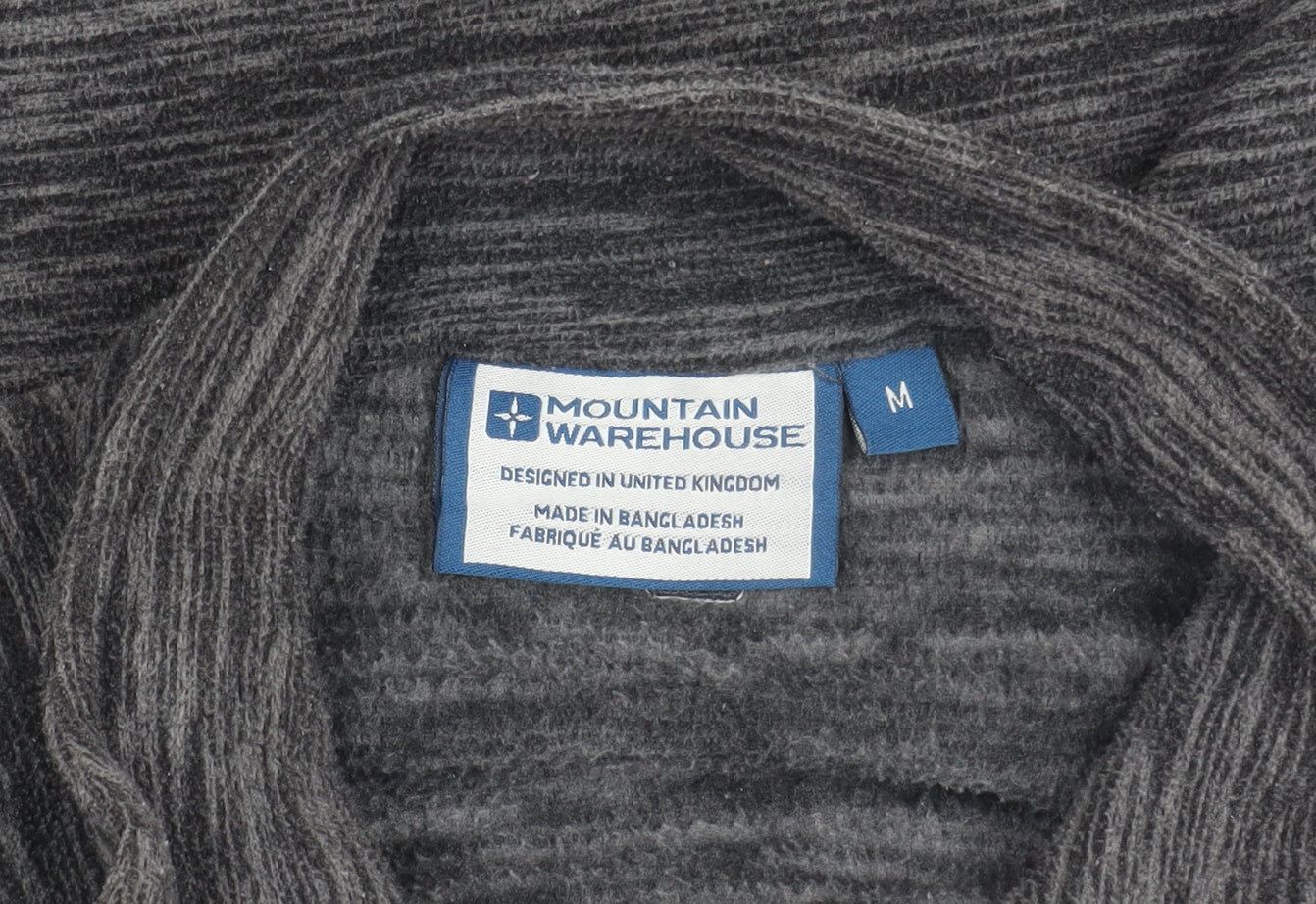 Mountain Warehouse Men's Grey Full Zip Fleece Jacket Size M