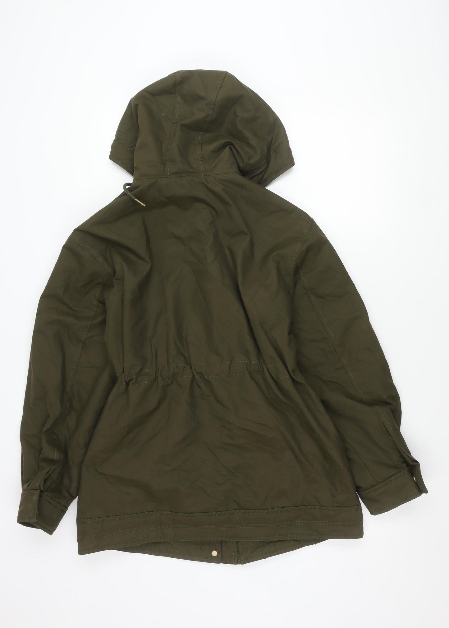 Marks and Spencer Womens Green Size 8 Parka Jacket Hooded