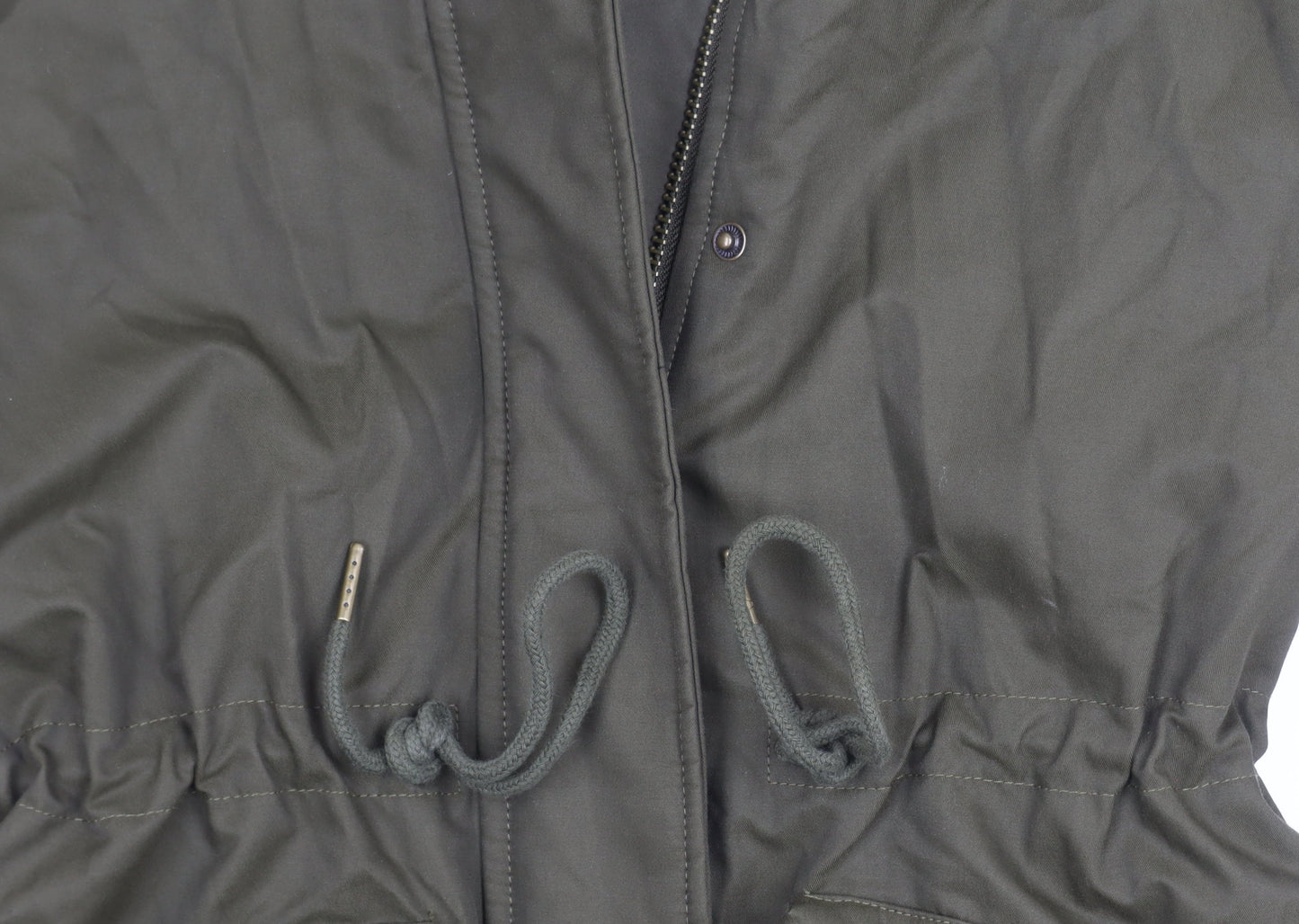 Marks and Spencer Womens Green Size 8 Parka Jacket Hooded