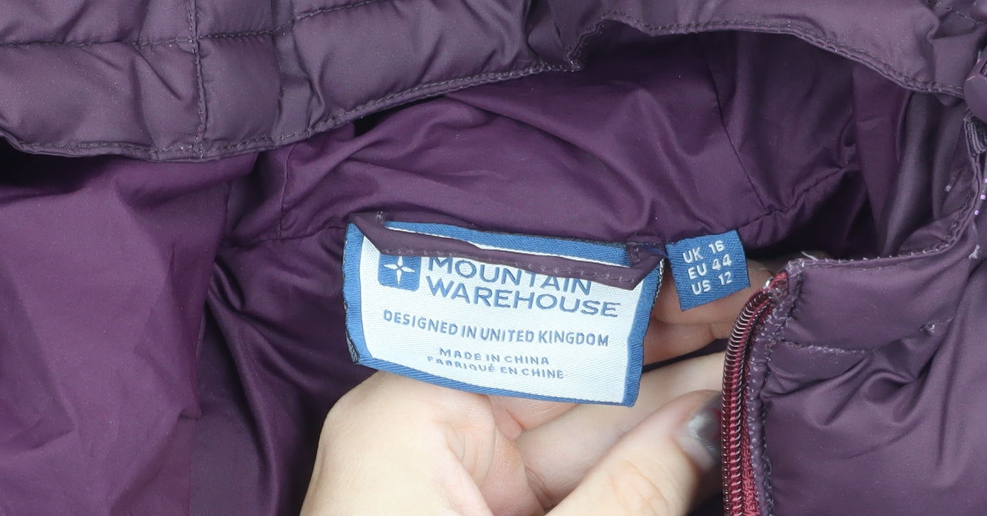Mountain Warehouse Women’s Purple Size 16 Hooded Puffer Jacket