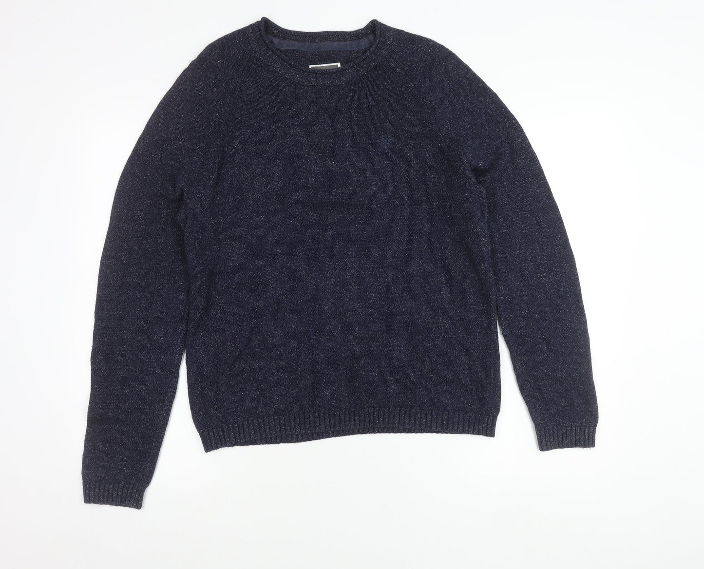 FatFace Women’s Blue Medium Pullover Jumper Crew Neck Cotton Blend