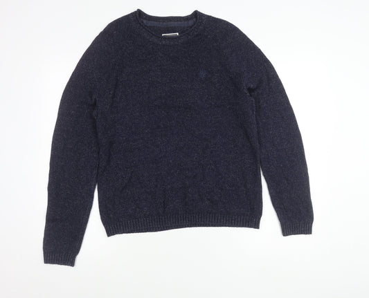 FatFace Women’s Blue Medium Pullover Jumper Crew Neck Cotton Blend