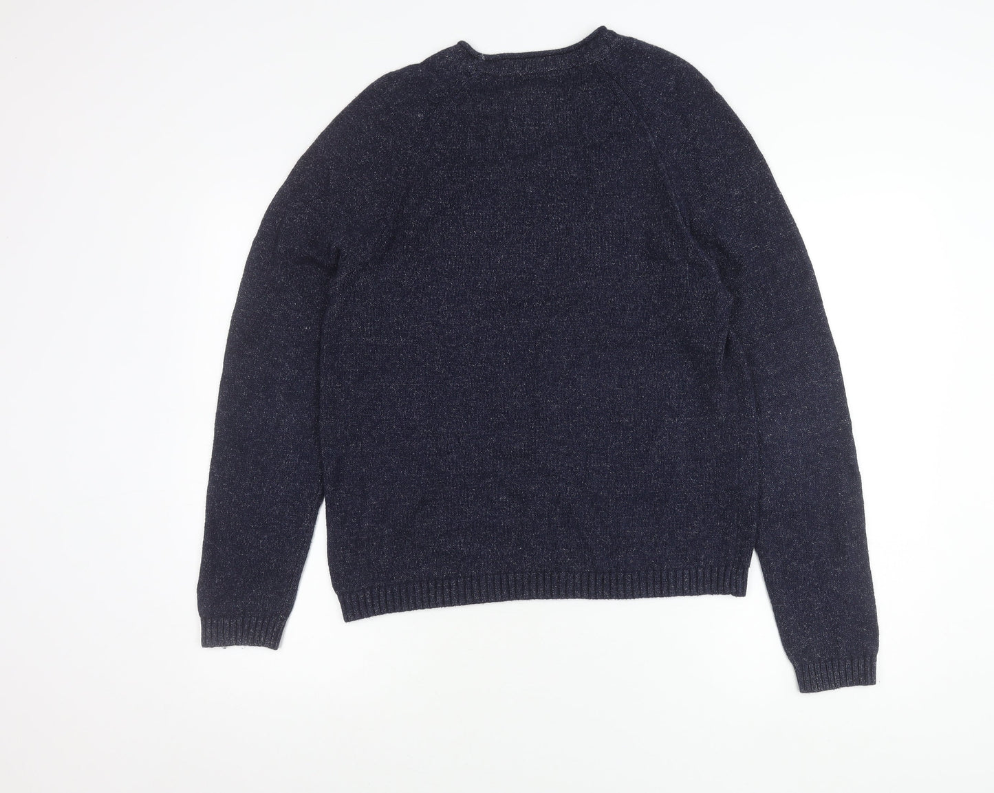 FatFace Women’s Blue Medium Pullover Jumper Crew Neck Cotton Blend