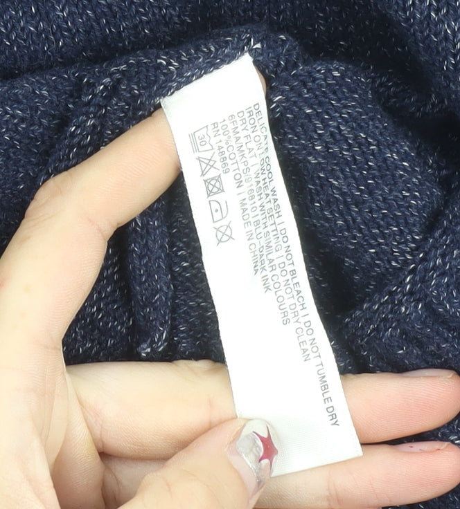 FatFace Women’s Blue Medium Pullover Jumper Crew Neck Cotton Blend