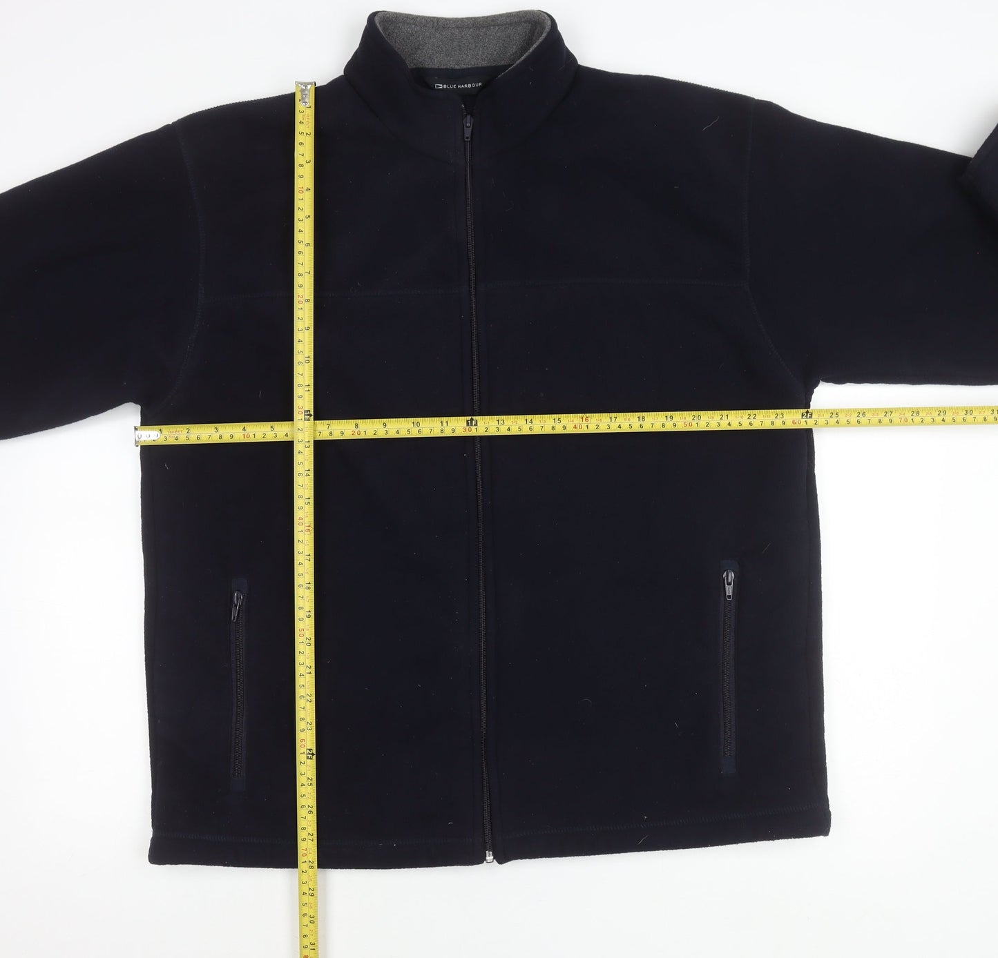 Marks and Spencer Men's Navy Blue Fleece Jacket L 41-43" Full Zip Pockets