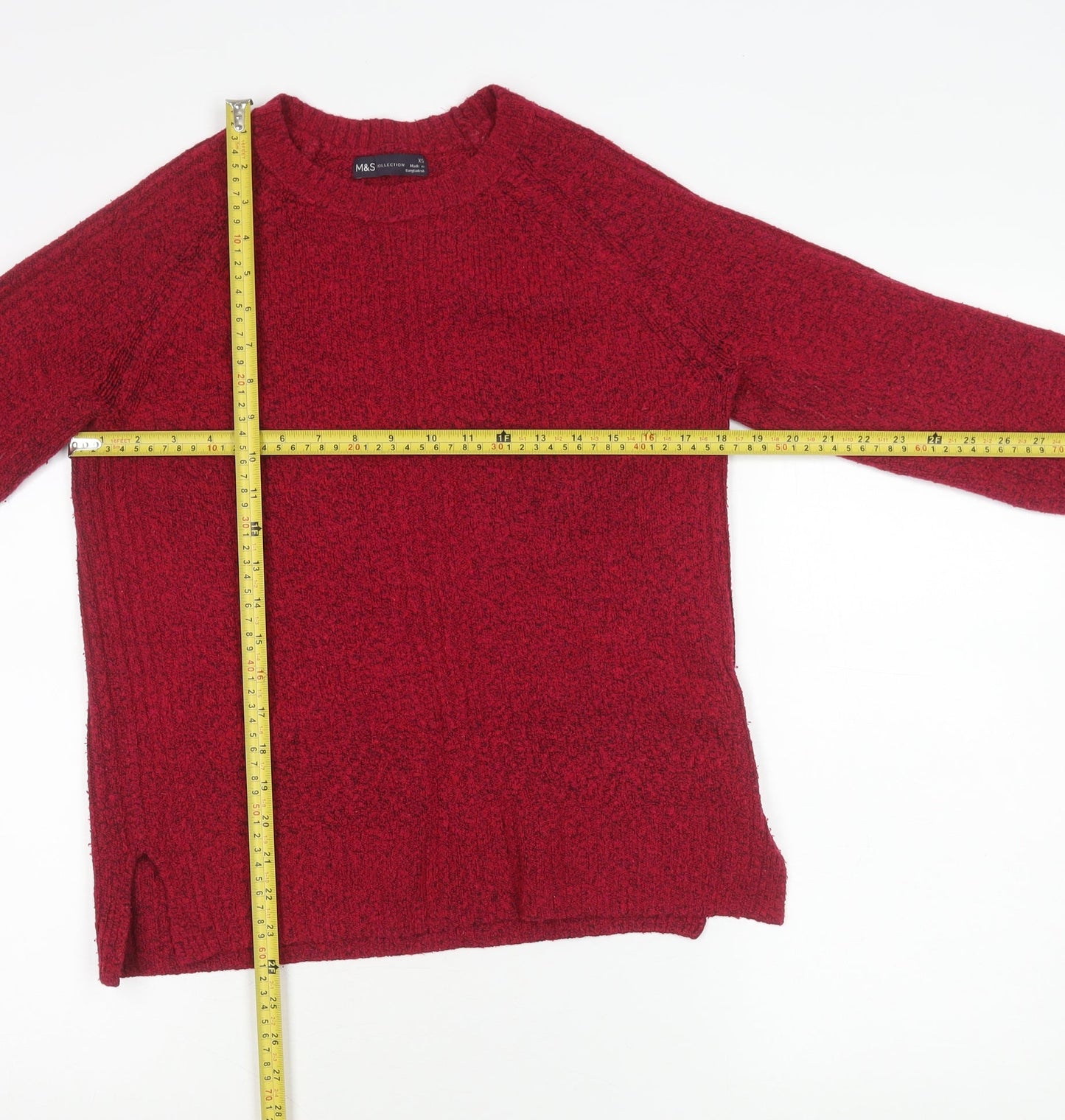 Marks and Spencer Women’s Red XS Pullover Crew Neck Jumper