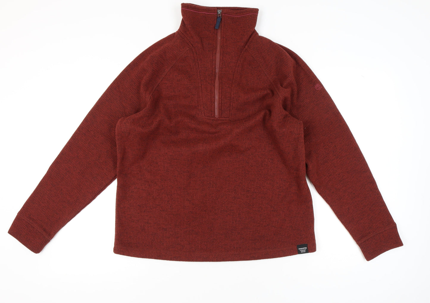 Craghoppers Men’s Red Fleece Sweatshirt L 1/2 Zip High Neck Outdoor