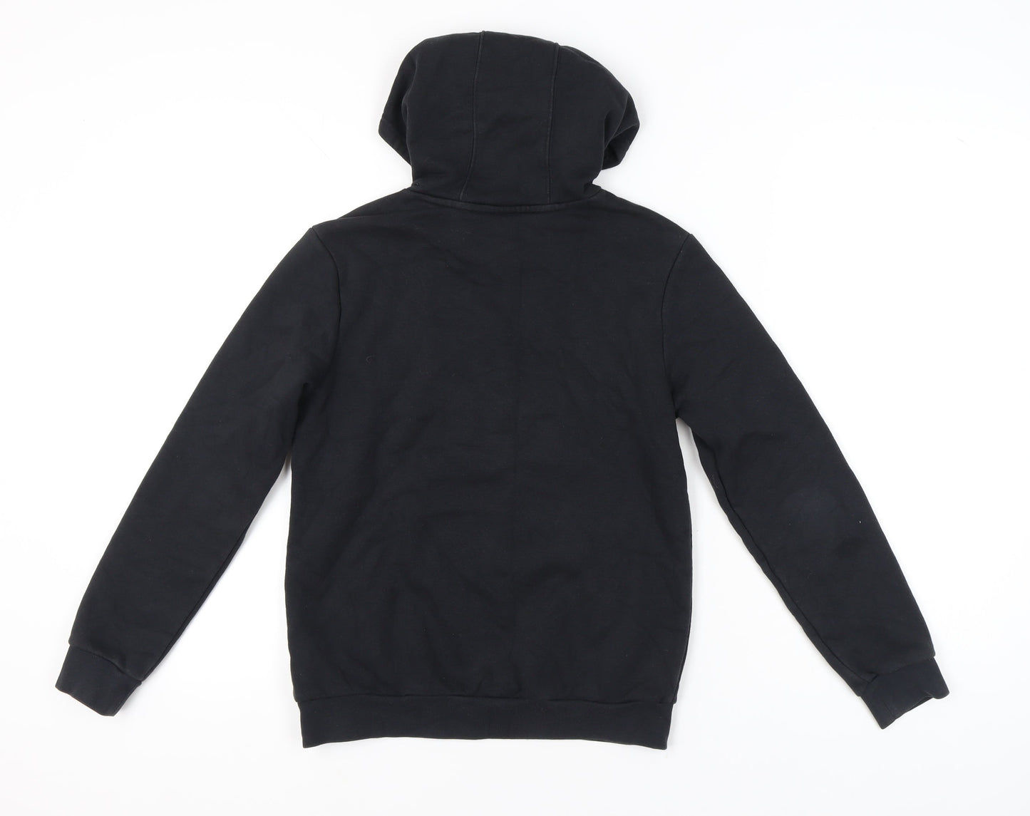 Adidas Unisex Kids Black Pullover Hoodie 11-12Y Logo Fleece