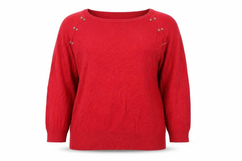 Klass Women’s Red 2XL Pullover Jumper Scoop Neck 3/4 Sleeve