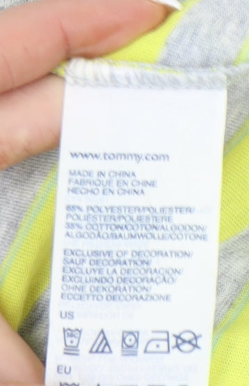 Tommy Hilfiger Women’s XS Grey Yellow Striped Tank Dress