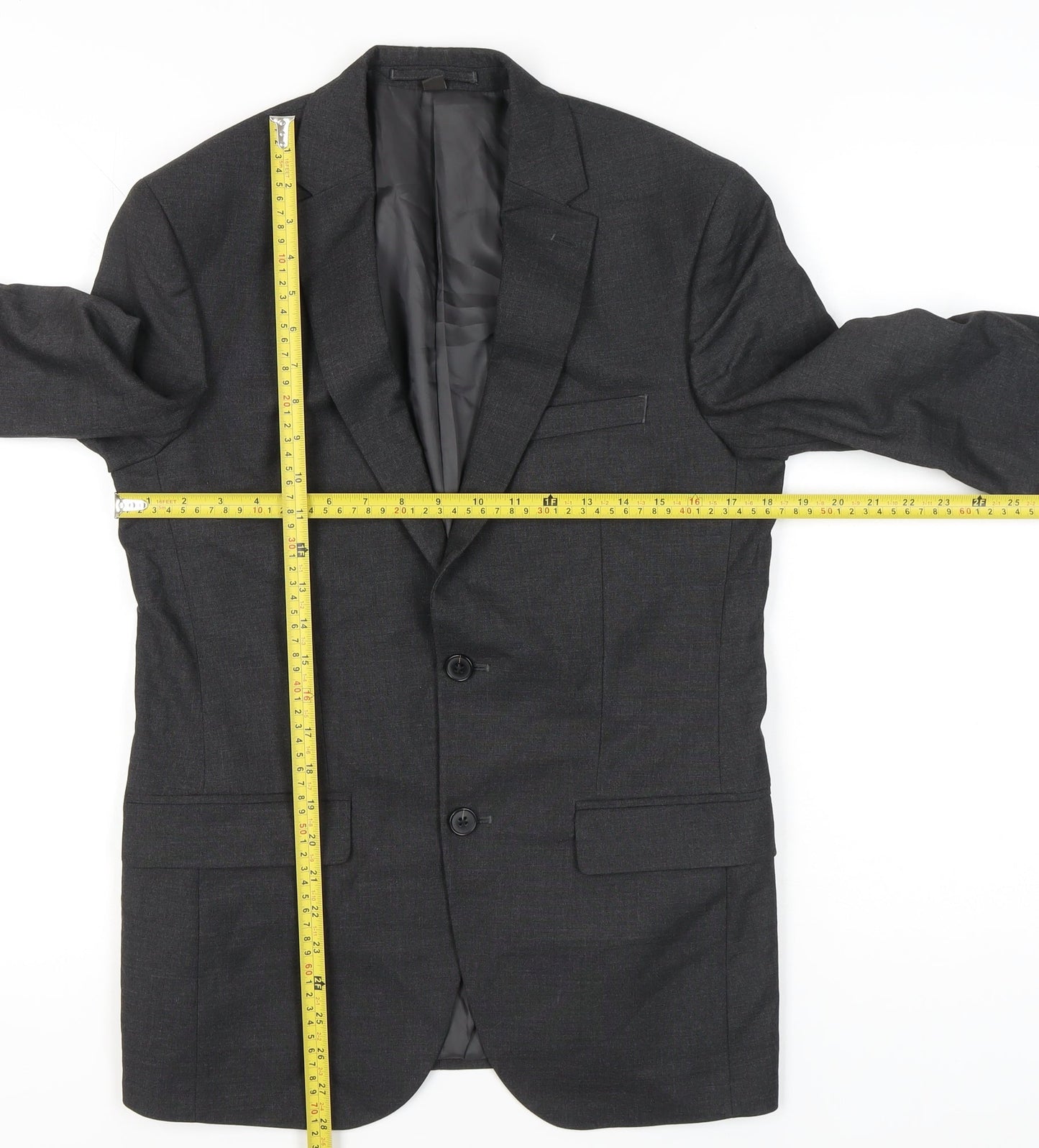 Marks and Spencer Men's Black Blazer 38 Chest Regular M Single-Breasted