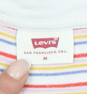 Levi's Womens Multicoloured Striped Cotton T-Shirt Size M