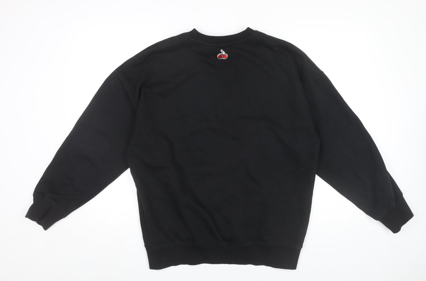 New Balance Women’s Black Logo Cherry Pullover Sweatshirt One Size