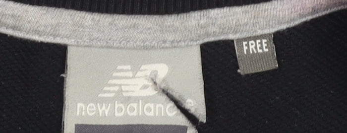New Balance Women’s Black Logo Cherry Pullover Sweatshirt One Size
