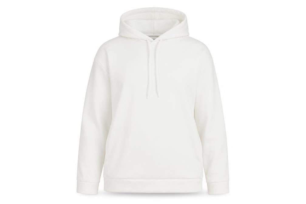 Stradivarius Women’s White Hoodie Pullover Size L Polyester Blend