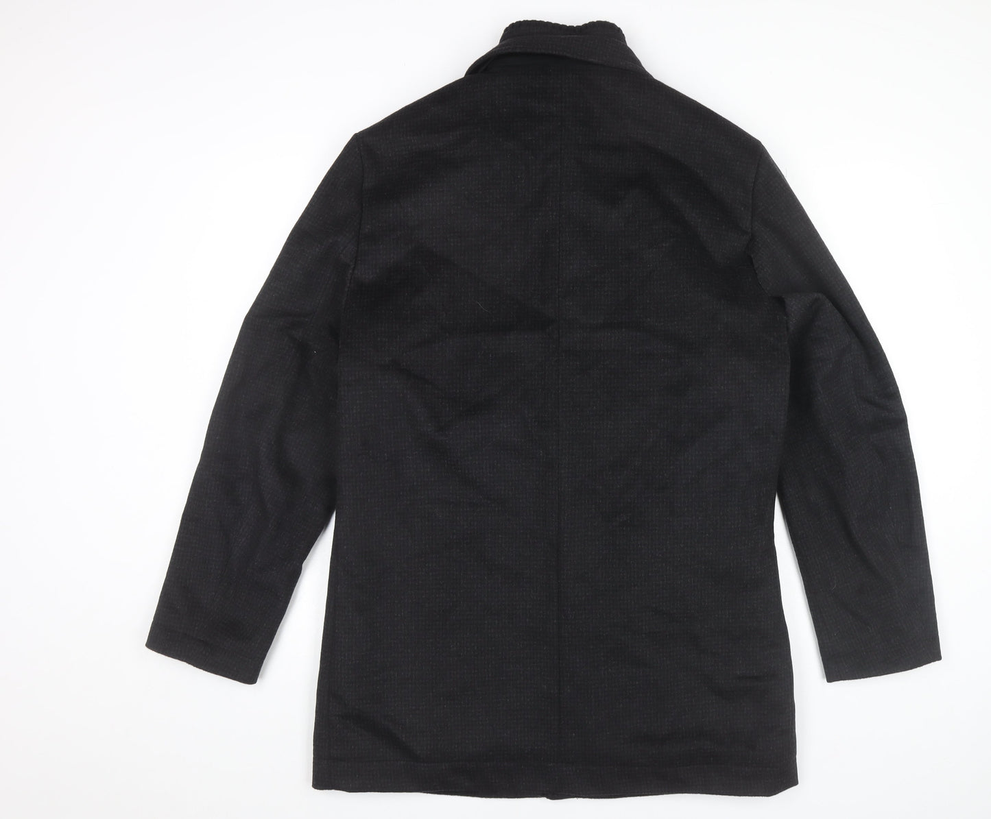 Marks and Spencer Men’s Black Wool Blend Mid-Length Overcoat M 38-40"