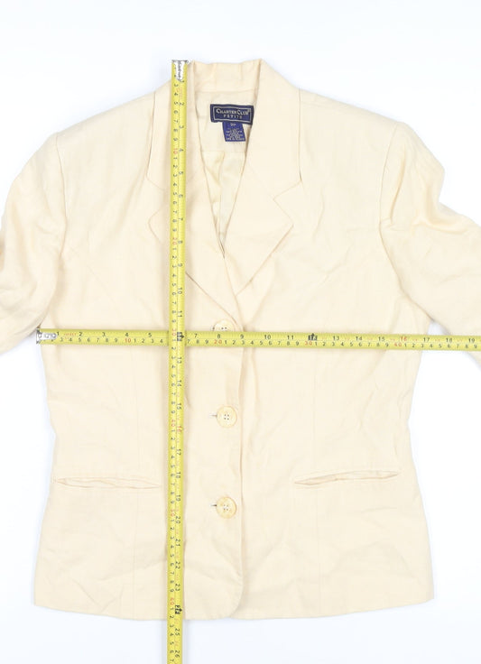 Charter Club Women’s Beige Linen Petite 2P Blazer Jacket