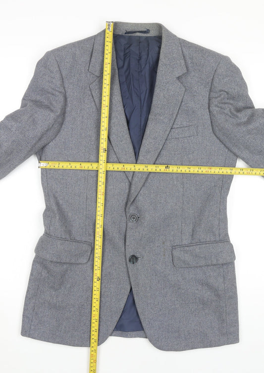 Philip Daniel Mens Grey Wool Blend Blazer Jacket 38in Chest