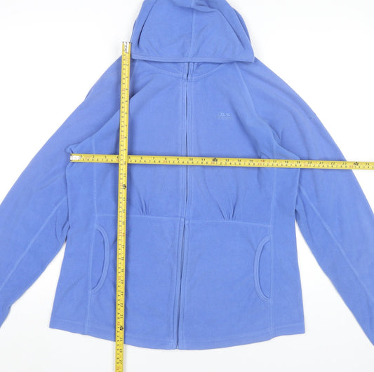 Trespass Womens Blue Fleece Hooded Full Zip Jacket XL