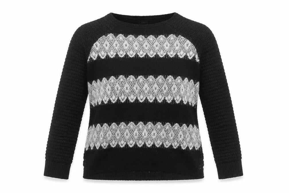 Topshop Womens Black Size 8 Pullover Jumper Knit Raglan