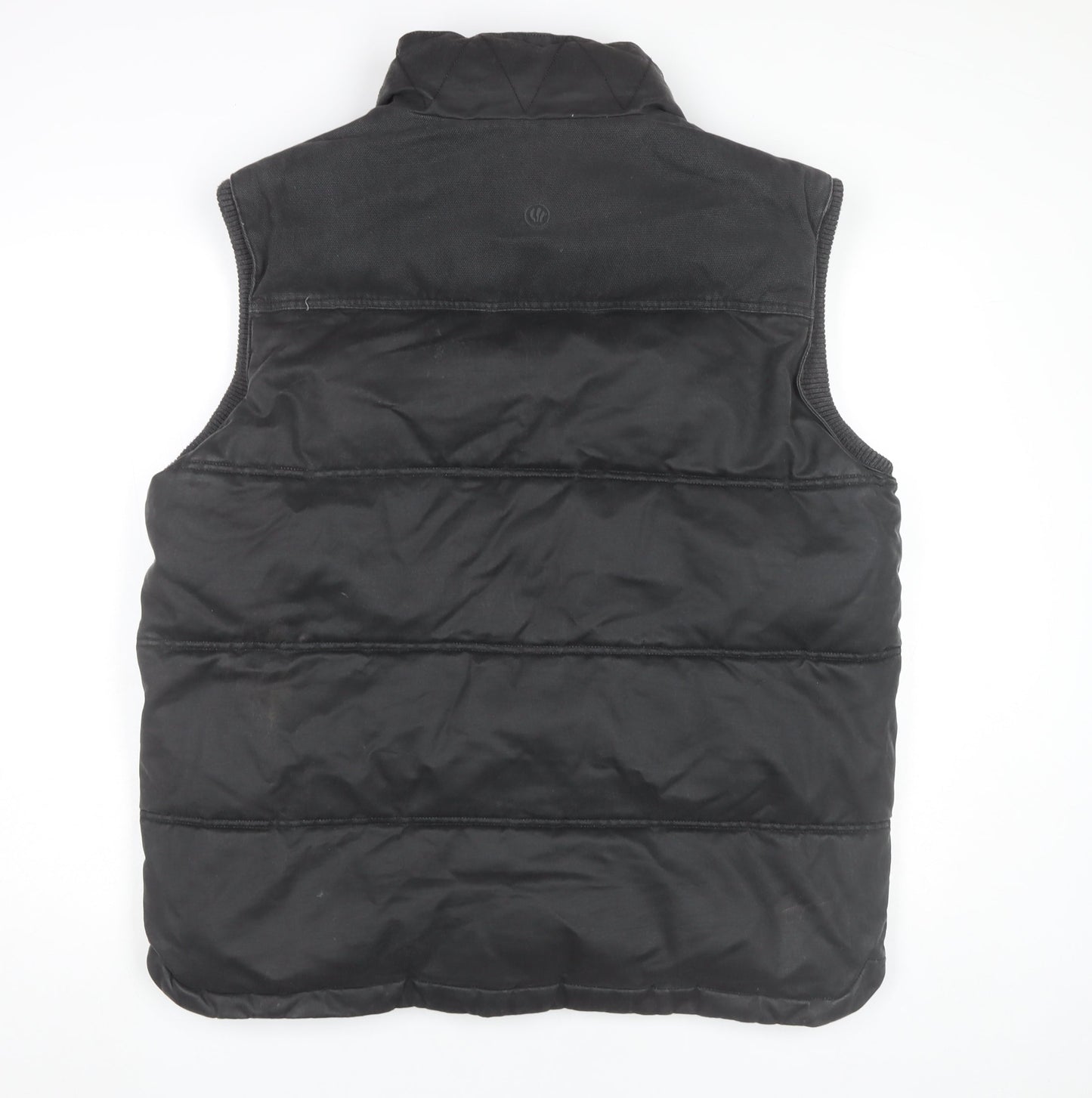 Fat Face Mens Black XL Puffer Waistcoat Gilet Cotton Blend
