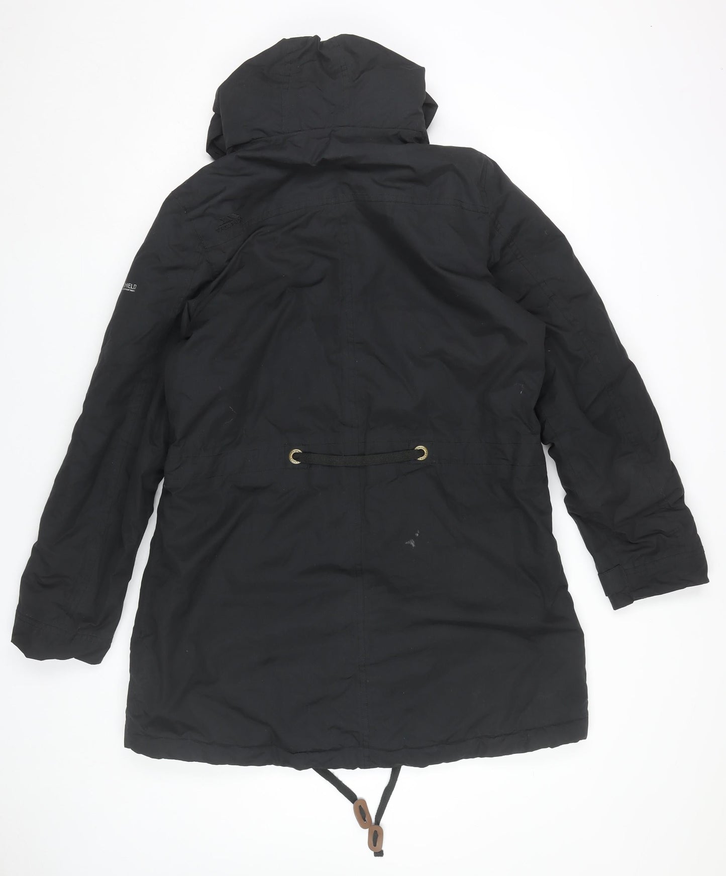 Trespass Womens Black L Parka Coat Hooded Long Jacket