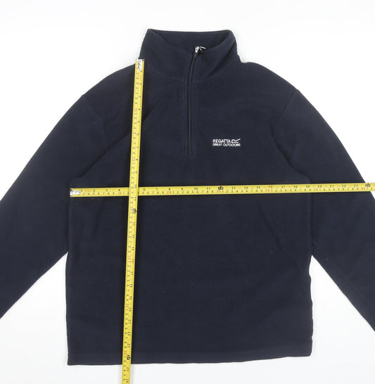 Regatta Mens Blue Fleece Sweatshirt L 1/2 Zip Pullover Outdoor