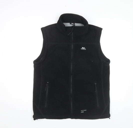 Trespass Men’s Black L Fleece Bodywarmer Waistcoat Outdoor Zip Vest