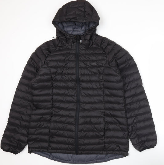 Mountain Warehouse Women Black Size 18 Puffer Jacket Hooded Down