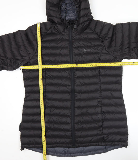 Mountain Warehouse Women Black Size 18 Puffer Jacket Hooded Down