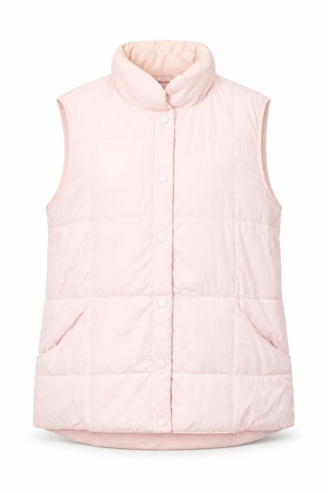 Womens UK Size 1012 Regular Lands' End Pink Nylon Waistcoat