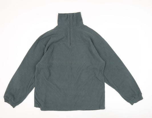 West Storm Men's Green M Fleece Pullover Sweatshirt 1/2 Zip Outdoor