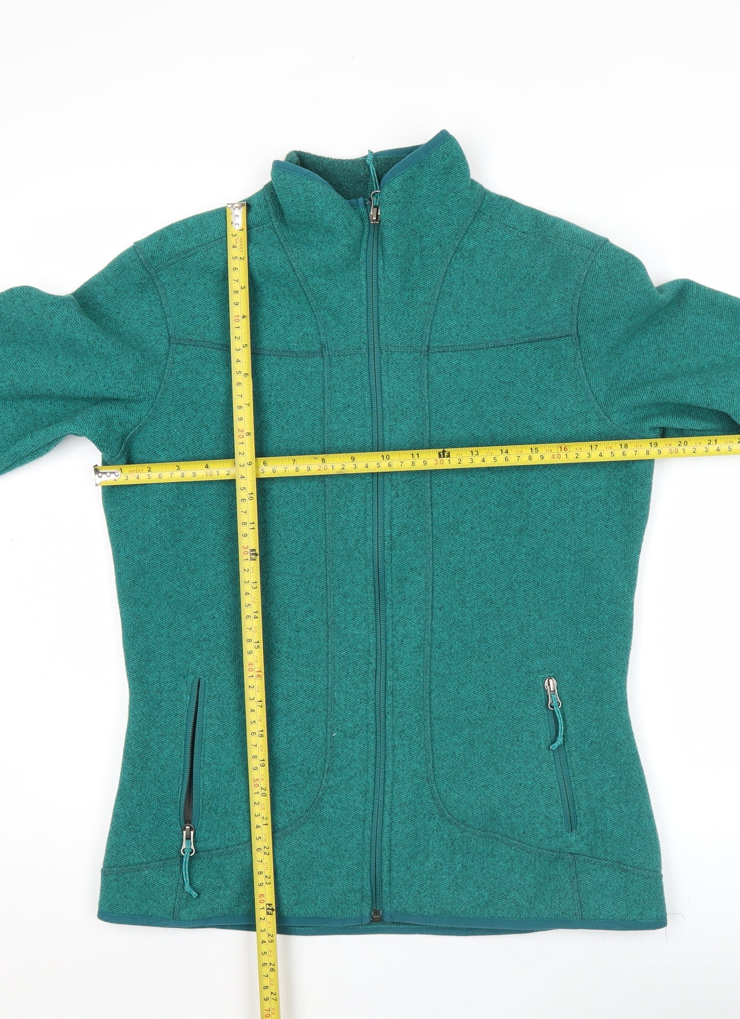 White Sierra Women's Green Fleece Zip Jacket Size M Outdoor Wear