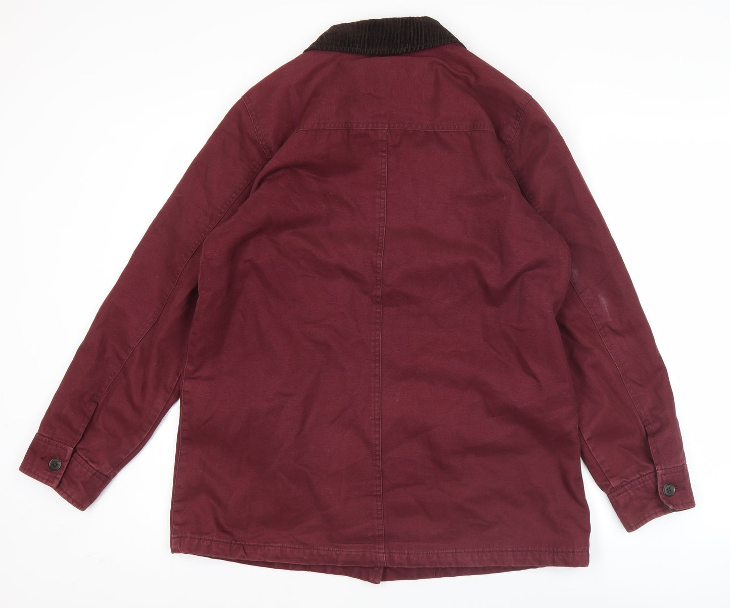 Lands' End Womens Red Cotton Mid-Length Coat Size 10