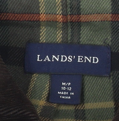 Lands' End Womens Red Cotton Mid-Length Coat Size 10